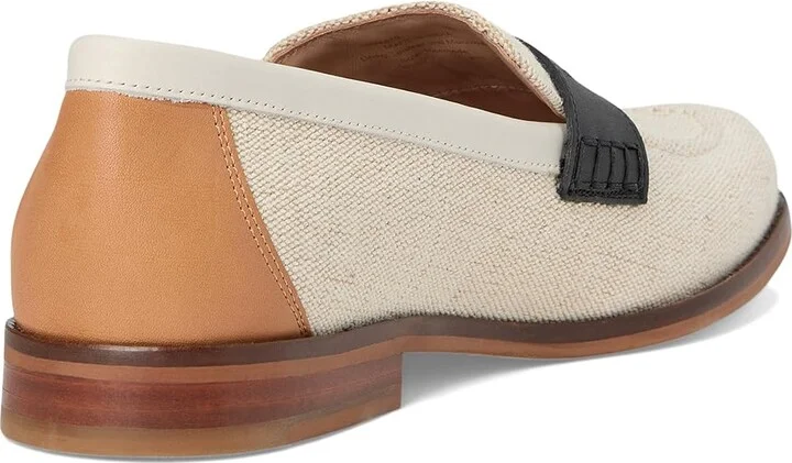 Cole Haan Lana Lux Penny Loafers Remastered Women's Flat Shoes Canvas/Black/Ivroy : 9 C - Wide, Leather - Image 4