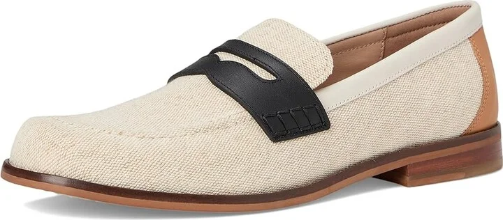 Cole Haan Lana Lux Penny Loafers Remastered Women's Flat Shoes Canvas/Black/Ivroy : 9 C - Wide, Leather - Image 5