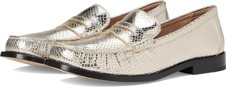 Gold Snake Print Leather