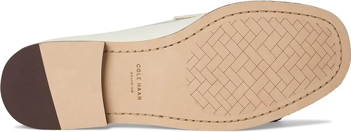 Cole Haan Lana Lux Penny Loafers Remastered Women's Flat Shoes Ivory Crinkle Patent : 6 B - Medium, Leather - Image 3