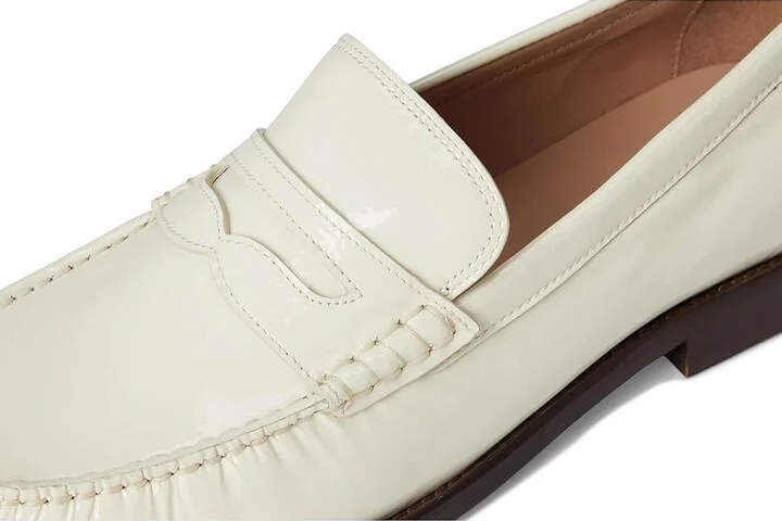 Cole Haan Lana Lux Penny Loafers Remastered Women's Flat Shoes Ivory Crinkle Patent : 6 B - Medium, Leather - Image 7