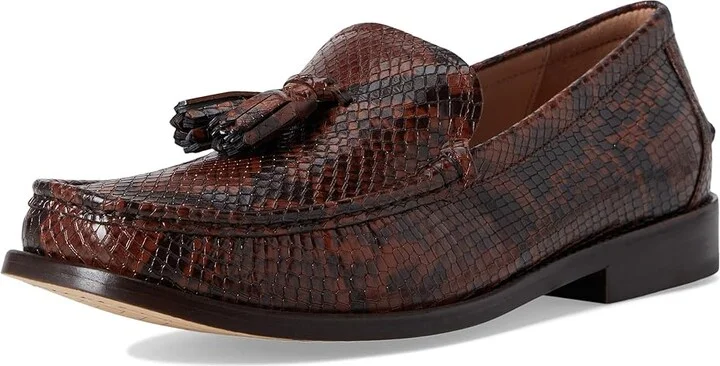 Cole Haan Lana Lux Tassel Loafers Women's Flat Shoes Dark Cuoio Snake Print Leather : 9.5 B - Medium - Image 5