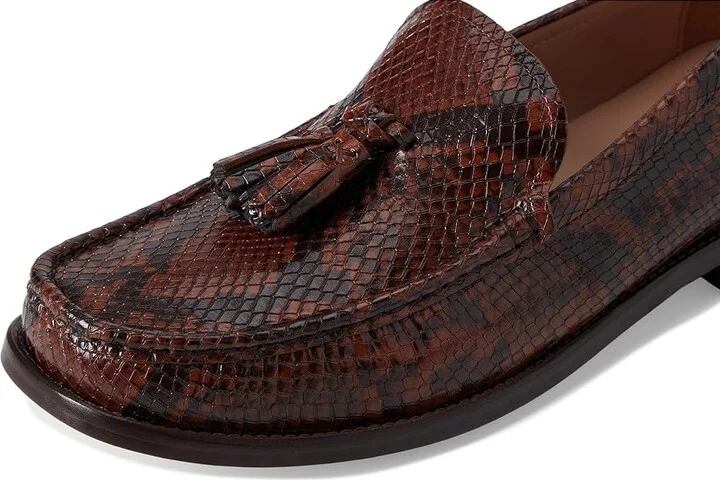 Cole Haan Lana Lux Tassel Loafers Women's Flat Shoes Dark Cuoio Snake Print Leather : 9.5 B - Medium - Image 7