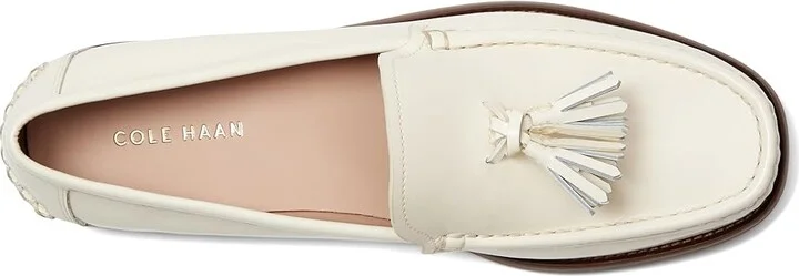 Cole Haan Lana Lux Tassel Loafers Women's Flat Shoes Ivory Box Leather : 8 B - Medium - Image 2