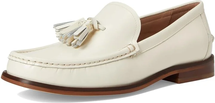 Cole Haan Lana Lux Tassel Loafers Women's Flat Shoes Ivory Box Leather : 8 B - Medium - Image 5