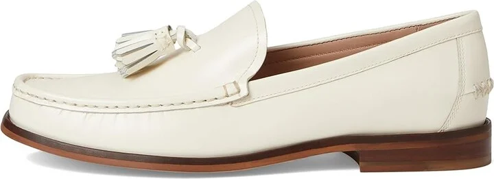Cole Haan Lana Lux Tassel Loafers Women's Flat Shoes Ivory Box Leather : 8 B - Medium - Image 6