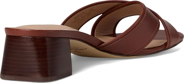 Cole Haan Landon Sandals 40mm Women's Sandals Dark Cuoio Leather : 7.5 B - Medium, Leather/Rubber - Image 4