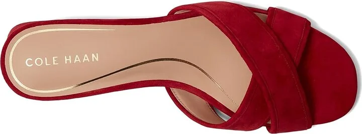 Cole Haan Landon Sandals 40mm Women's Sandals Rio Red Suede : 6.5 B - Medium, Leather/Rubber - Image 2