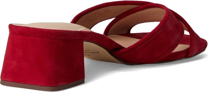 Cole Haan Landon Sandals 40mm Women's Sandals Rio Red Suede : 6.5 B - Medium, Leather/Rubber - Image 4