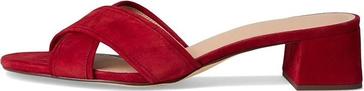 Cole Haan Landon Sandals 40mm Women's Sandals Rio Red Suede : 6.5 B - Medium, Leather/Rubber - Image 6