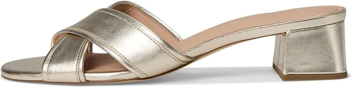 Cole Haan Landon Sandals 40mm Women's Sandals Soft Gold Leather : 8 B - Medium, Leather/Rubber - Image 6