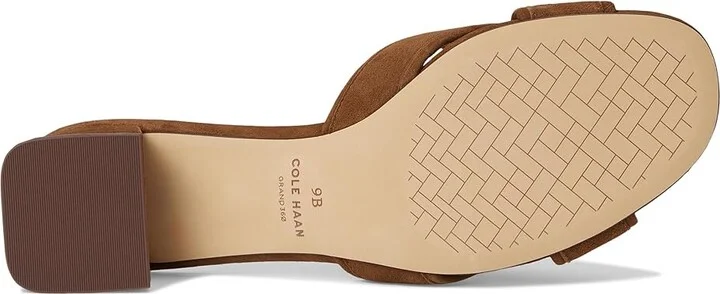 Cole Haan Landon Sandals 40mm Women's Sandals Spiced Brown Suede : 5.5 B - Medium, Leather/Rubber - Image 3