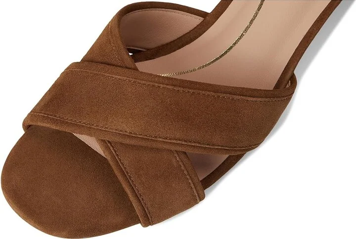 Cole Haan Landon Sandals 40mm Women's Sandals Spiced Brown Suede : 5.5 B - Medium, Leather/Rubber - Image 7