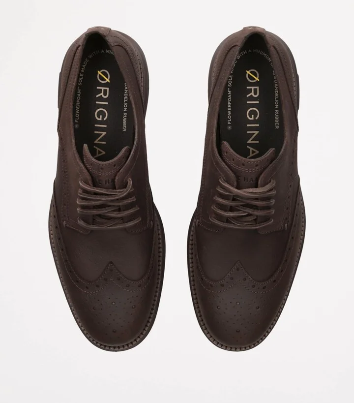 Cole Haan Leather ØriginalGrand Wingtip Oxford Shoes - Image 4