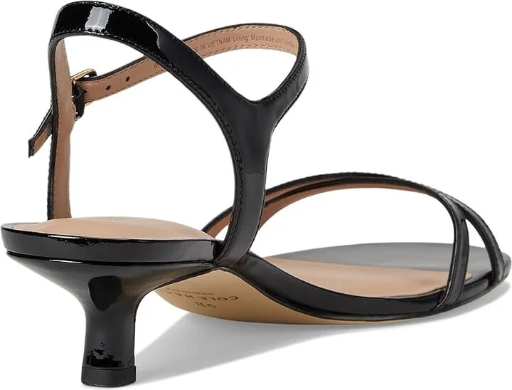 Cole Haan Leni Kitten Heel Strappy Sandals 40mm Women's Sandals Black Patent Leather : 8.5 B - Medium - Image 4