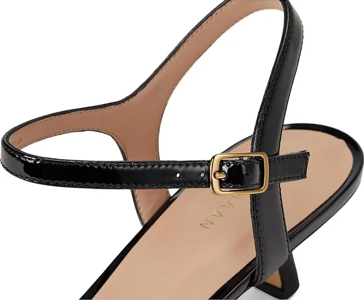 Cole Haan Leni Kitten Heel Strappy Sandals 40mm Women's Sandals Black Patent Leather : 8.5 B - Medium - Image 7