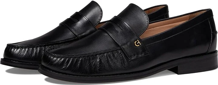 Cole Haan Lux Pinch Penny Loafers Women's Shoes Black Leather : 10 B - Medium