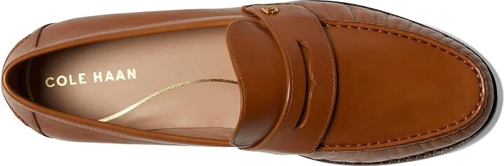 Cole Haan Lux Pinch Penny Loafers Women's Shoes Pecan Leather : 8 B - Medium - Image 2