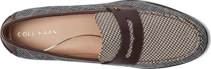 Cole Haan Lux Pinch Penny Loafers Women's Shoes Plaid Textle : 5.5 B - Medium, Leather - Image 2