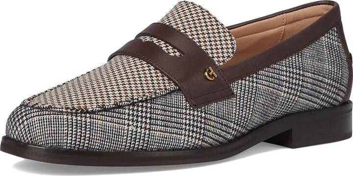 Cole Haan Lux Pinch Penny Loafers Women's Shoes Plaid Textle : 5.5 B - Medium, Leather - Image 5