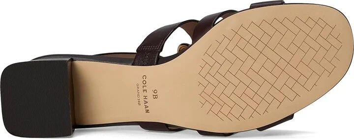 Cole Haan Lyanna Link Ankle Strap Sandals Women's Sandals Dark Chocolate Leather : 8.5 B - Medium - Image 3