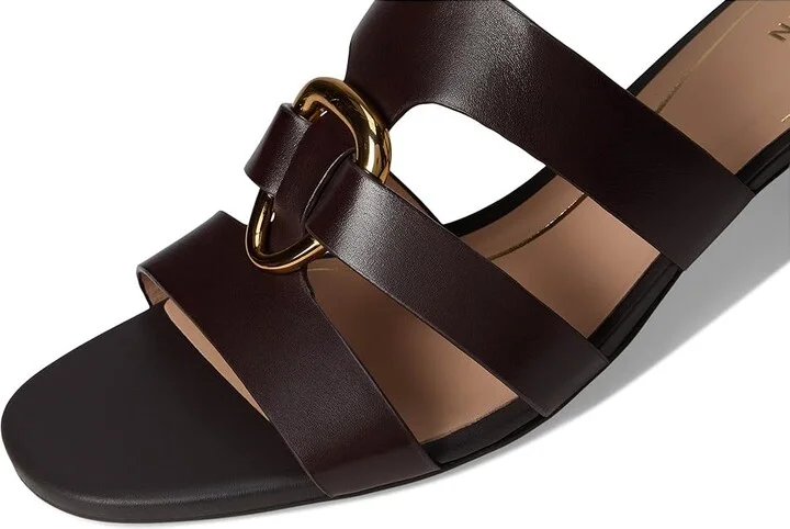 Cole Haan Lyanna Link Ankle Strap Sandals Women's Sandals Dark Chocolate Leather : 8.5 B - Medium - Image 7