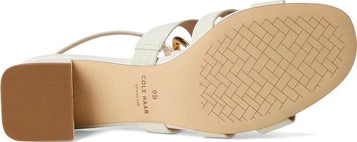 Cole Haan Lyanna Link Ankle Strap Sandals Women's Sandals Ivory Leather : 10 B - Medium - Image 3