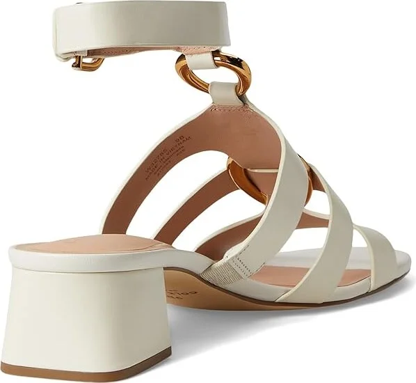 Cole Haan Lyanna Link Ankle Strap Sandals Women's Sandals Ivory Leather : 10 B - Medium - Image 4