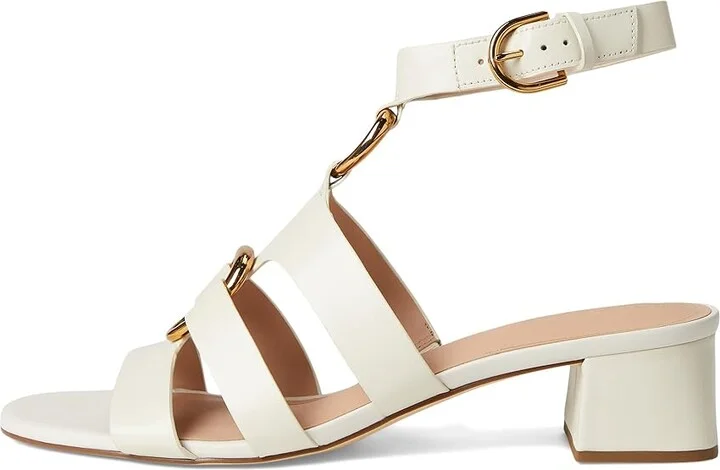 Cole Haan Lyanna Link Ankle Strap Sandals Women's Sandals Ivory Leather : 10 B - Medium - Image 6
