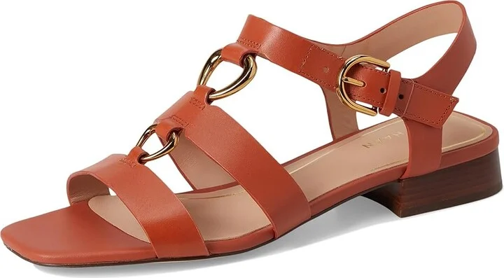 Cole Haan Lyanna Link Sandals Women's Sandals Auburn Leather : 6.5 B - Medium - Image 5