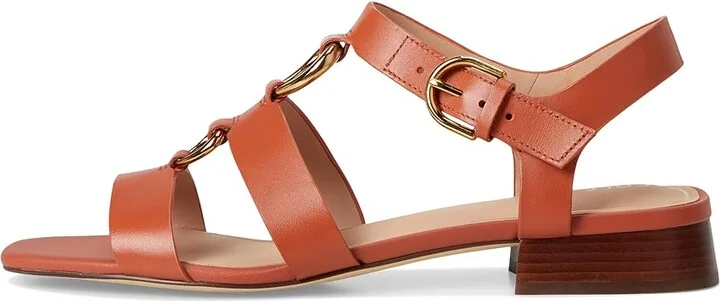Cole Haan Lyanna Link Sandals Women's Sandals Auburn Leather : 6.5 B - Medium - Image 6