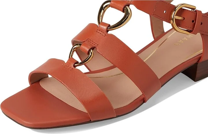 Cole Haan Lyanna Link Sandals Women's Sandals Auburn Leather : 6.5 B - Medium - Image 7