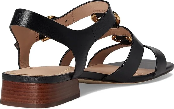Cole Haan Lyanna Link Sandals Women's Sandals Black Leather : 9 B - Medium - Image 4