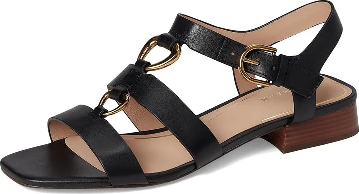 Cole Haan Lyanna Link Sandals Women's Sandals Black Leather : 9 B - Medium - Image 5