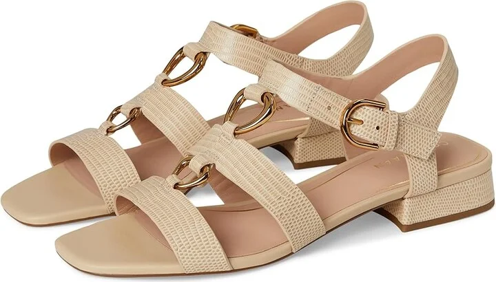 Cole Haan Lyanna Link Sandals Women's Sandals Oat Lizard Print Leather : 11 B - Medium