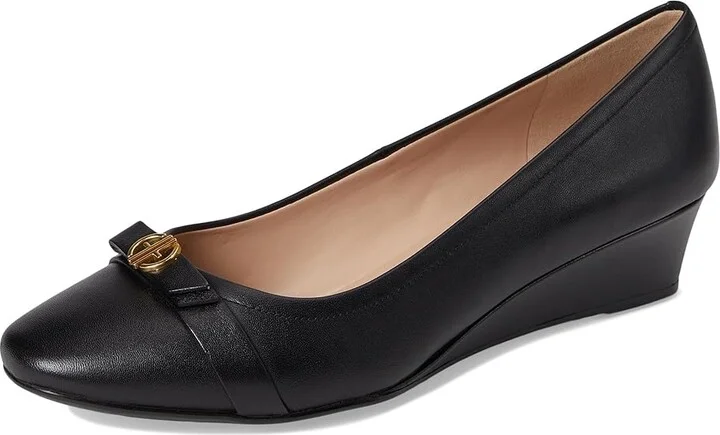 Cole Haan Malta Wedge 40 mm Women's Shoes Black Leather : 10 B - Medium - Image 5
