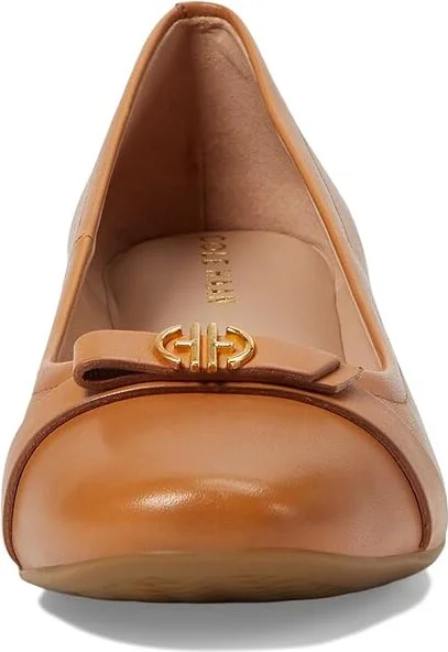 Cole Haan Malta Wedge 40 mm Women's Shoes Pecan Leather/Natural Stack : 11 B - Medium - Image 2
