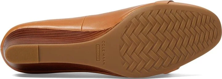 Cole Haan Malta Wedge 40 mm Women's Shoes Pecan Leather/Natural Stack : 11 B - Medium - Image 3