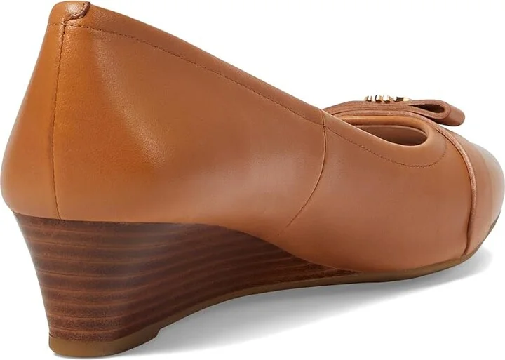 Cole Haan Malta Wedge 40 mm Women's Shoes Pecan Leather/Natural Stack : 11 B - Medium - Image 4