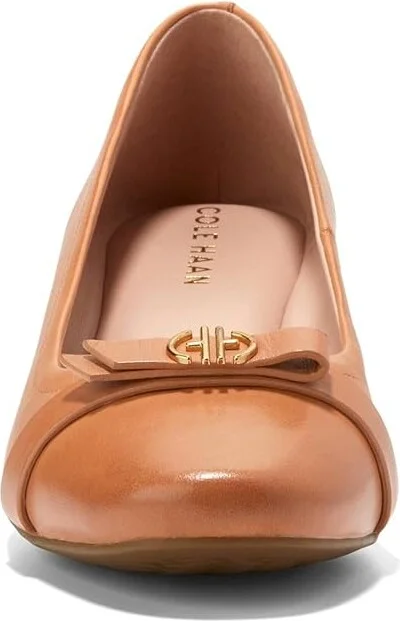Cole Haan Malta Wedge 40 mm Women's Shoes Pecan Leather/Natural Stack : 11 B - Medium - Image 5