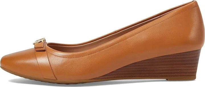 Cole Haan Malta Wedge 40 mm Women's Shoes Pecan Leather/Natural Stack : 11 B - Medium - Image 6
