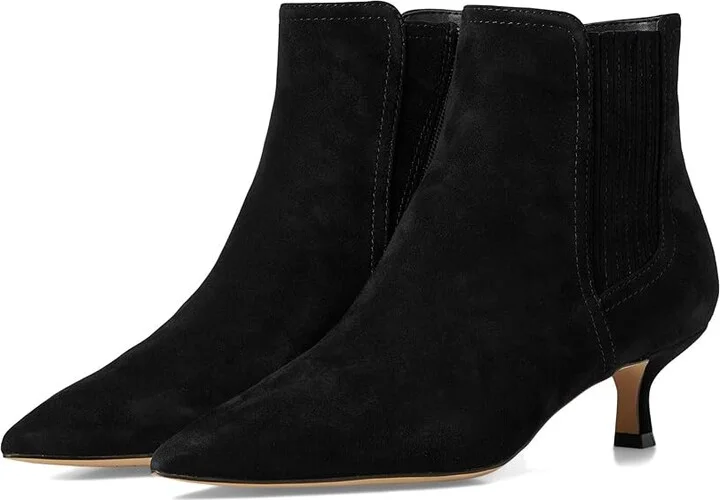 Cole Haan Marcy Chelsea Bootie Women's Boots Black Suede : 9.5 B - Medium, Leather