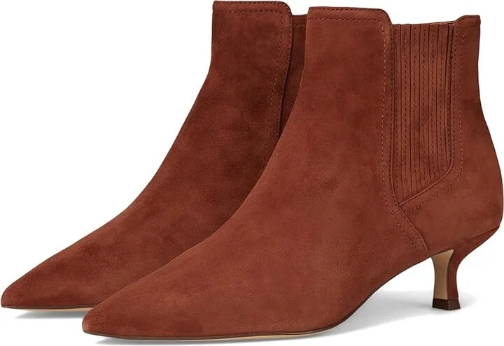 Cole Haan Marcy Chelsea Bootie Women's Boots Dark Cuoio Suede : 11 B - Medium, Leather