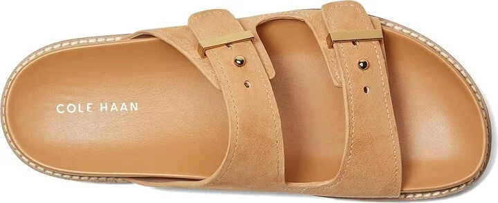 Cole Haan Marisol Footbed Sandals Women's Sandals Biscuit Suede : 11 B - Medium, Leather - Image 2