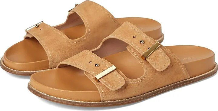Cole Haan Marisol Footbed Sandals Women's Sandals Biscuit Suede : 11 B - Medium, Leather