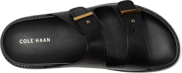 Cole Haan Marisol Footbed Sandals Women's Sandals Black Leather : 6.5 B - Medium - Image 2