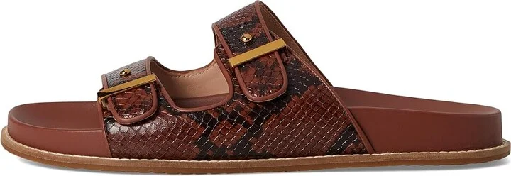 Cole Haan Marisol Footbed Sandals Women's Sandals Dark Cuoio Snake Print Leather : 6 B - Medium - Image 6
