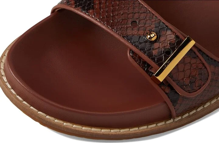 Cole Haan Marisol Footbed Sandals Women's Sandals Dark Cuoio Snake Print Leather : 6 B - Medium - Image 7