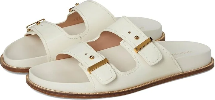 Cole Haan Marisol Footbed Sandals Women's Sandals Ivory Patent Leather : 10 B - Medium