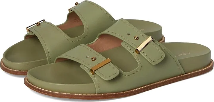 Cole Haan Marisol Footbed Sandals Women's Sandals Oil Green Leather : 5.5 B - Medium